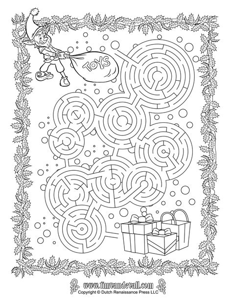 Printable Christmas Maze - Printable Word Searches