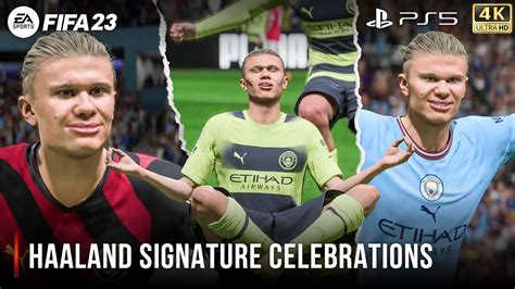 FIFA 23 | Erling Haaland All Signature Celebrations | PS5™ 4K 60FPS - YouTube