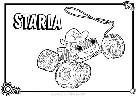 Blaze and the Monster Machines Coloring Pages Starla Is a Girl ...