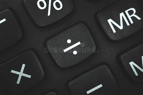 Division Sign and Symbol Close Up on Calculator Keyboard Stock Photo ...