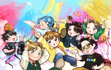 BTS DYNAMITE FANART | Bts chibi, Bts drawings, Bts fanart