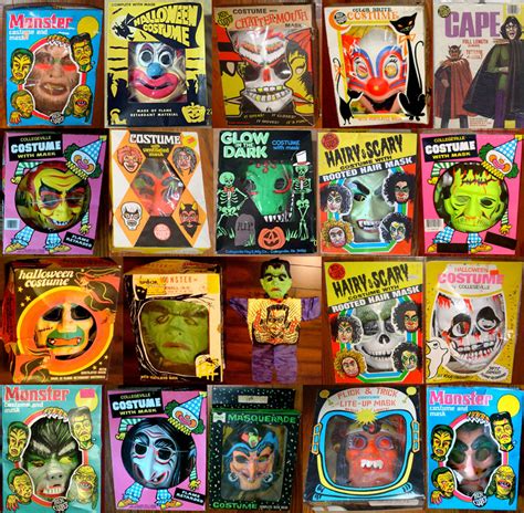 Assorted Vintage Plastic Halloween Masks | Blood Curdling Blog of ...