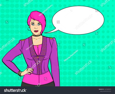 Pop Art Background Young Punk Subculture Stock Vector (Royalty Free ...