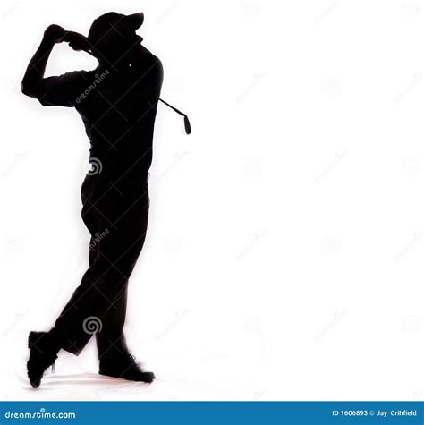 Golf Swing Isolated on White Stock Image - Image of leisure ...