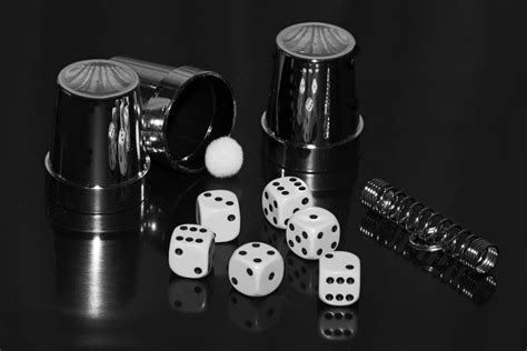Free Images : black and white, recreation, cup, shine, board game, ball, cube, guess, luck ...