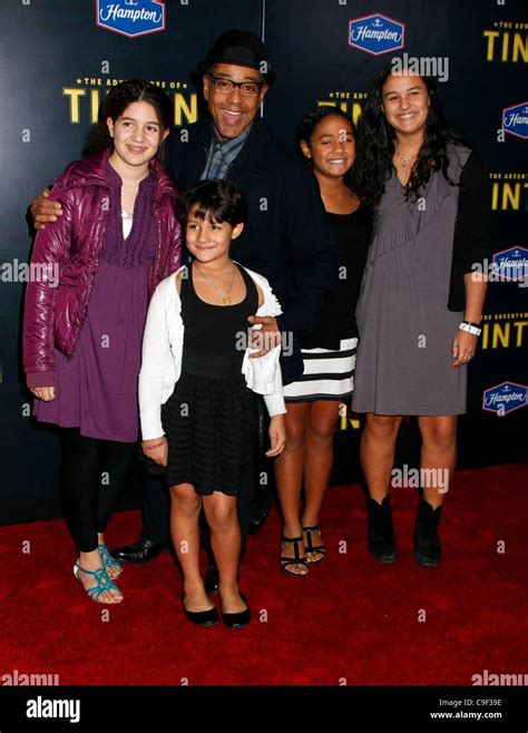 Giancarlo Esposito, family at arrivals for The Adventures of Tin Tin ...