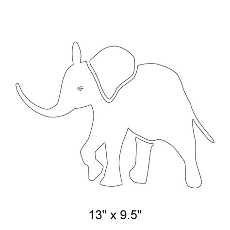 Baby Elephant Wall Stencil | Baby Elephant Paint Stencil