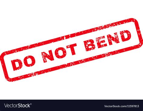 Do not bend text rubber stamp Royalty Free Vector Image