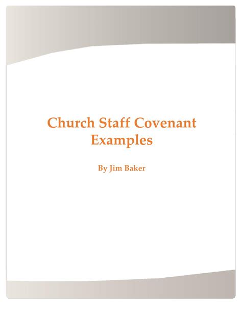 Church Staff Covenant EXAMPLES - Sacred Structures by Jim Baker ...