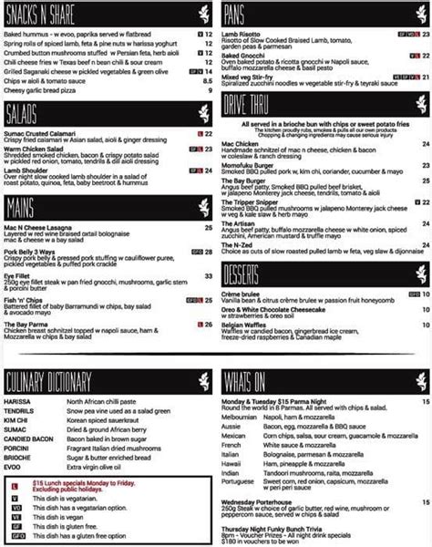 The Bay Hotel Menu, Menu for The Bay Hotel, Mordialloc, Melbourne - Urbanspoon/Zomato