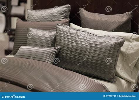 Fluffy pillows stock image. Image of comfort, sheets - 17207799