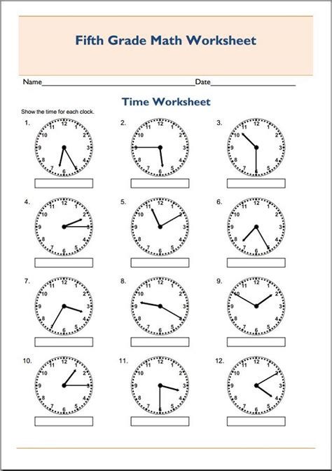 Printable Maths Worksheets for Grade 5 | Activity Shelter