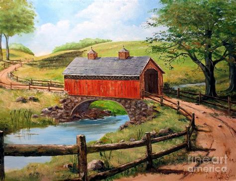 OLD COUNTRY FARM HOUSES ON COUNTRY ROAD DRAWINGS | Farm scene painting ...