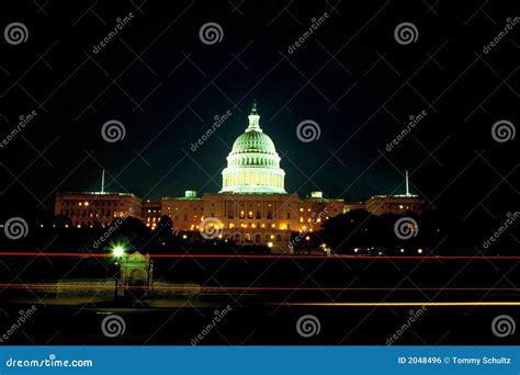 U.S. Capitol Building At Night Royalty Free Stock Image - Image: 2048496