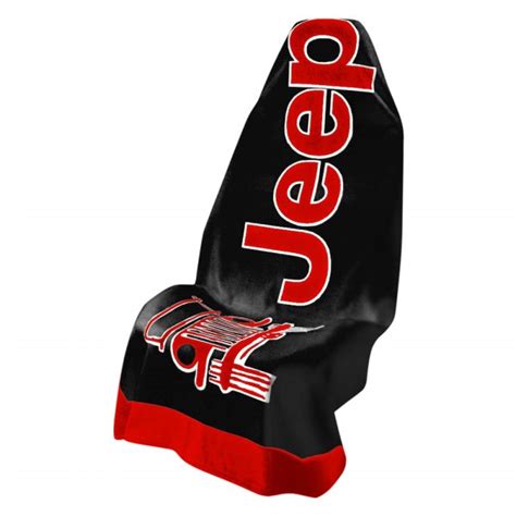 Seat Armour® T2G100BR - Towel 2 Go Black/Red Seat Cover with Jeep ...