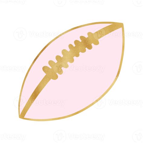 Free Pink And Gold American Football 21285983 PNG with Transparent ...