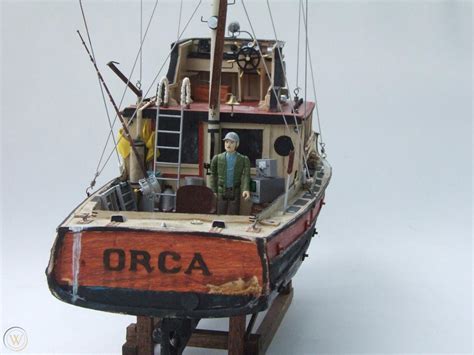 Jaws Orca Wooden Model Boat Wood Lobster Fishing Trawler SHIP Bruce ...