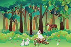 Summer Forest and Animals