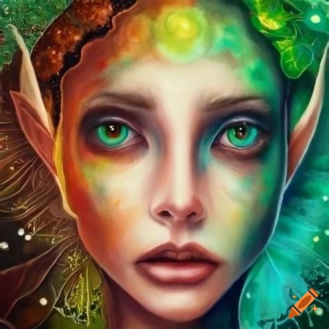 Realistic portrait of a forest fairy on Craiyon