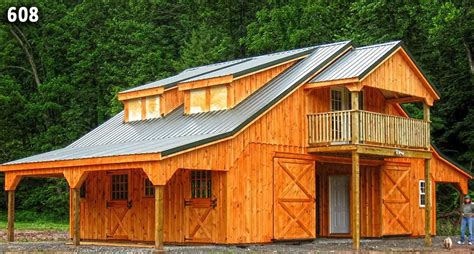 34x24 High Profile Modular Barn with 2nd Floor Living Quarters | Equine ...