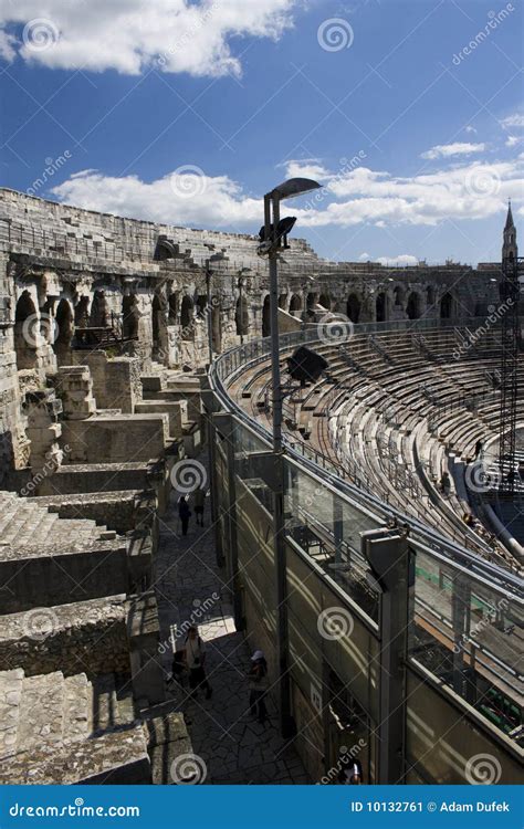 Amphitheatre in Nimes stock image. Image of monument - 10132761