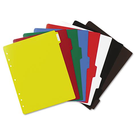 Heavy-Duty Plastic Dividers w/White Tabs by Avery® AVE23084 | OnTimeSupplies.com