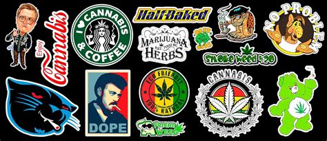 Amazon.com : 15 Weed Marijuana Cannabis Parody Vinyl Stickers : Sports & Outdoors