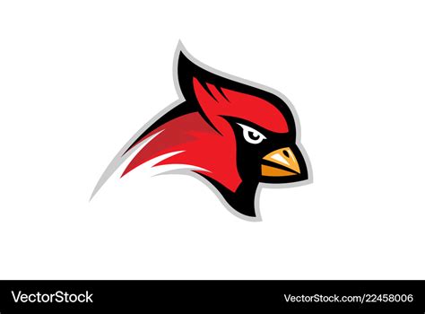 Cardinal bird logo Royalty Free Vector Image - VectorStock