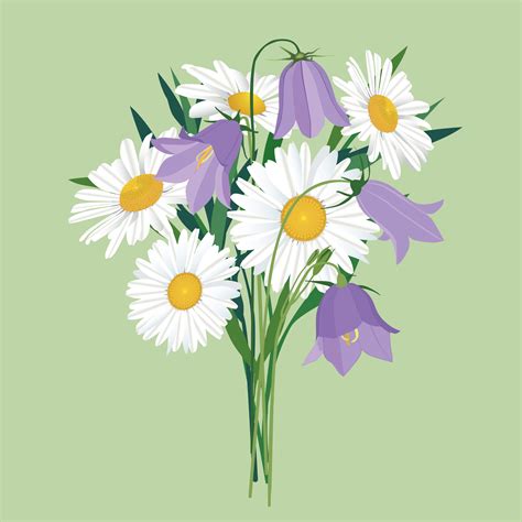 Flowers isolated. Floral summer bouquet. 531256 Vector Art at Vecteezy