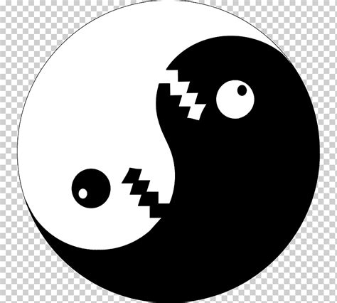 Signo del símbolo del bien y del mal, bien contra el mal, logo, negro, silueta png | Klipartz