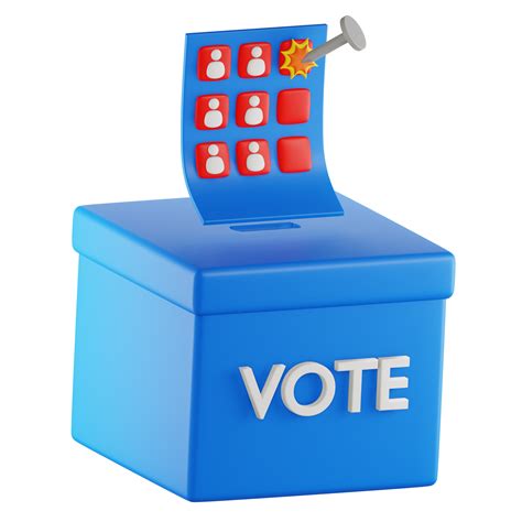 Vote Ballot 3D Icon 34954159 PNG