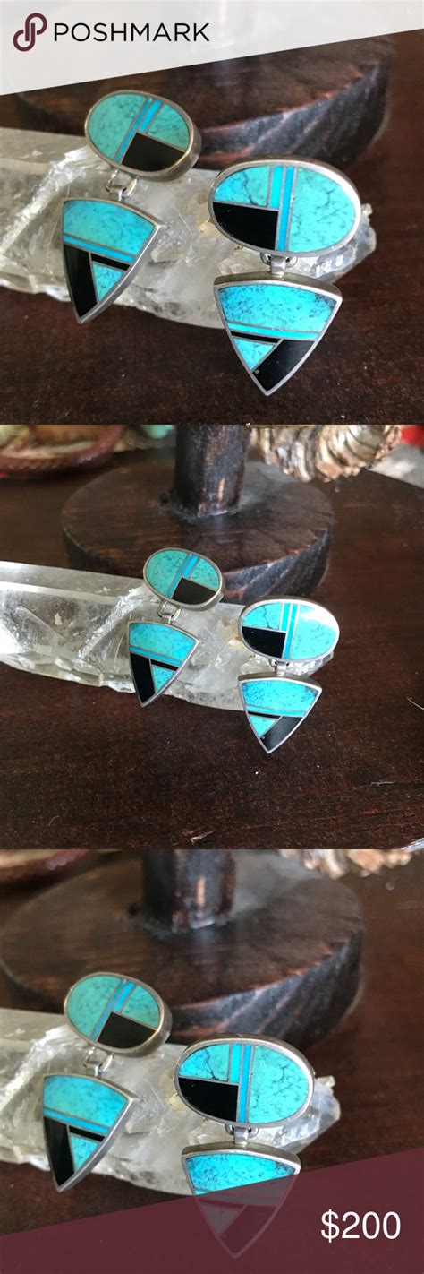 Navajo Ray Tracey Inlay Earrings | Shades of turquoise, Native american ...