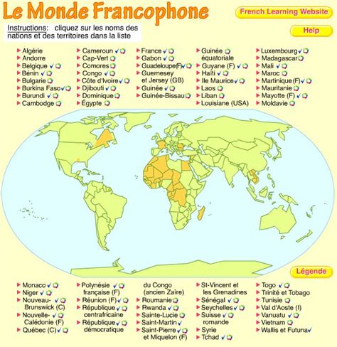 Les pays francophones | French resources, Fle and Core french