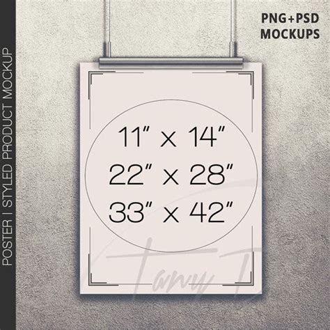 11x17 Poster on Wall Photoshop Print Mockup Vertical & - Etsy | Poster ...