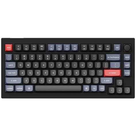 Buy Keychron V1 QMK Custom Hot-Swap Pre-Built Knob Keyboard Black [V1 ...