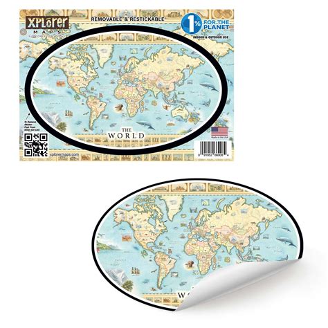 World Map Sticker | Xplorer Maps