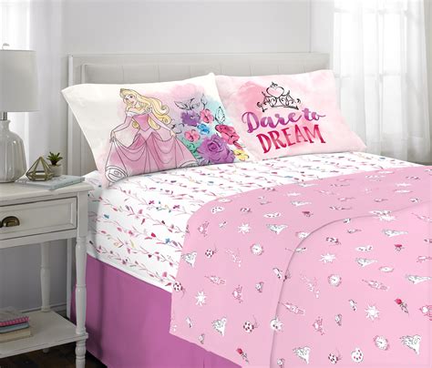 Disney Princess Sheet Set, Kids Bedding, 4-Piece Full Size - Walmart ...