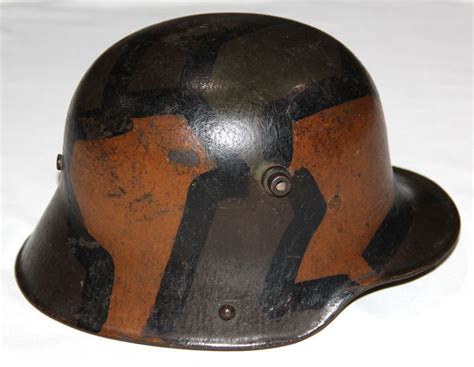 B191. WWI GERMAN CAMOUFLAGE M16 COMBAT HELMET - B & B Militaria