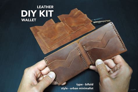 DIY leather wallet kit diy kit leather craft diy wallet | Etsy