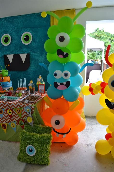 Create a great children's party with the craft ideas for children's birthday … | Monster party ...