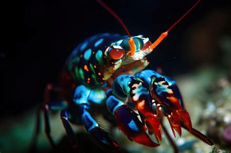 Premium Photo | Mesmerizing peacock mantis shrimp displaying colors