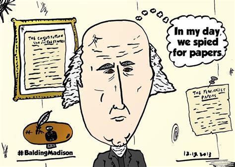 Balding President James Madison comic Mixed Media by OptionsClick ...