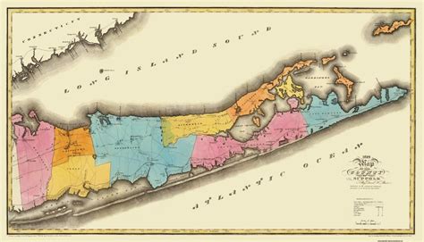 Old County Map - Suffolk New York - Burr 1829 - Printable Map Of ...