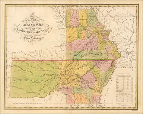 Map of the State of Missouri and Territory of Arkansas complied from ...