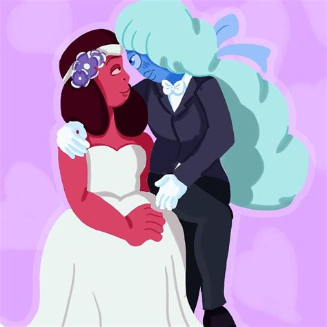 Ruby and Sapphire posing for a wedding photo. : r/stevenuniverse