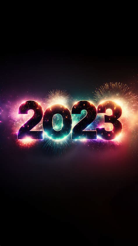 2023 New Year Fireworks 4K #180i Wallpaper iPhone Phone