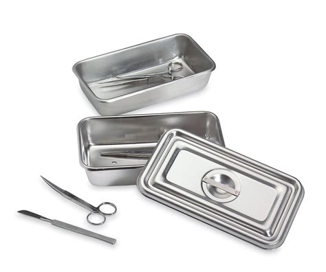 Stainless Steel Instrument Tray with Lid — Mountainside Medical Equipment