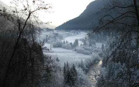 nature, Landscape, Winter, River, Valley, Mountain, Snow, Forest, Field, Trees Wallpapers HD ...