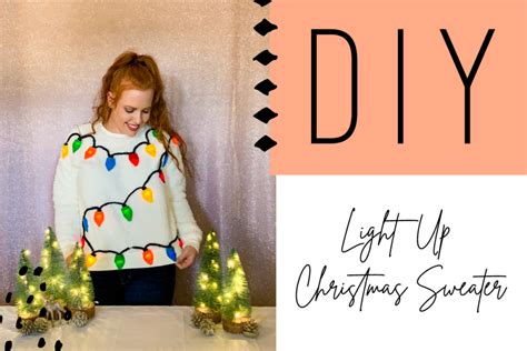 DIY Christmas Sweater With Lights | Ginger and Ivory