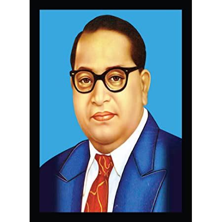 BIRD'S MIND Synthetic Wood Wall Hanging Dr B.R Bhimrao Ambedkar Photo Frame Poster Office Living ...
